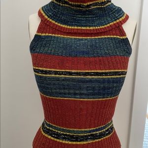 Free People XS knitted tank with cowl neck